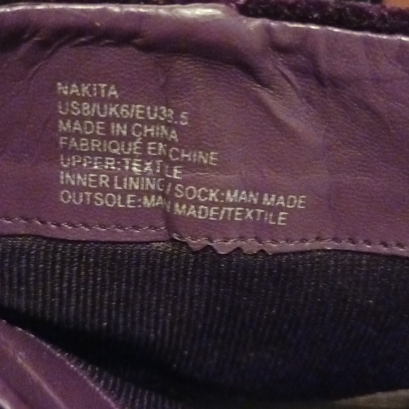 Ladies "Nakita" burgundy purple  suede ankle boots with back zip by shoedazzle - Picture 4 of 4